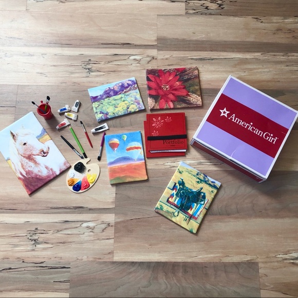 american girl doll art set